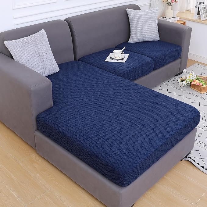 Smiry Waterproof Couch Cushion Covers, Stretch Jacquard Sectional Couch Covers - Image 5