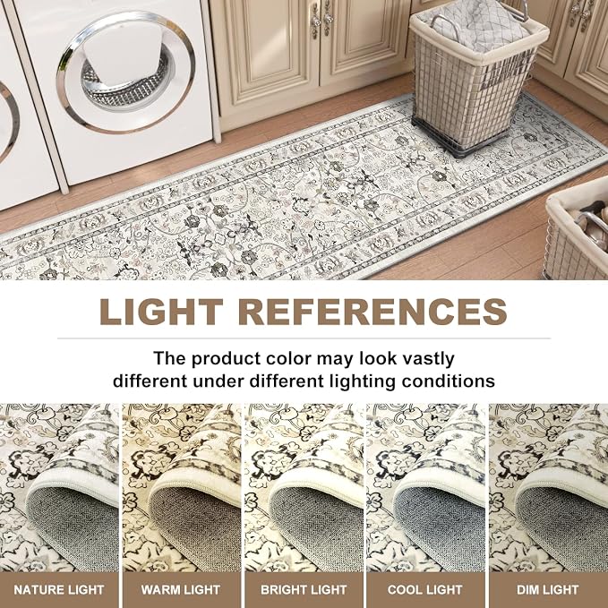 LOKHOM Washable Runner Rug, 2x8 Non-Slip Vintage Hallway Runner Rug - Image 5