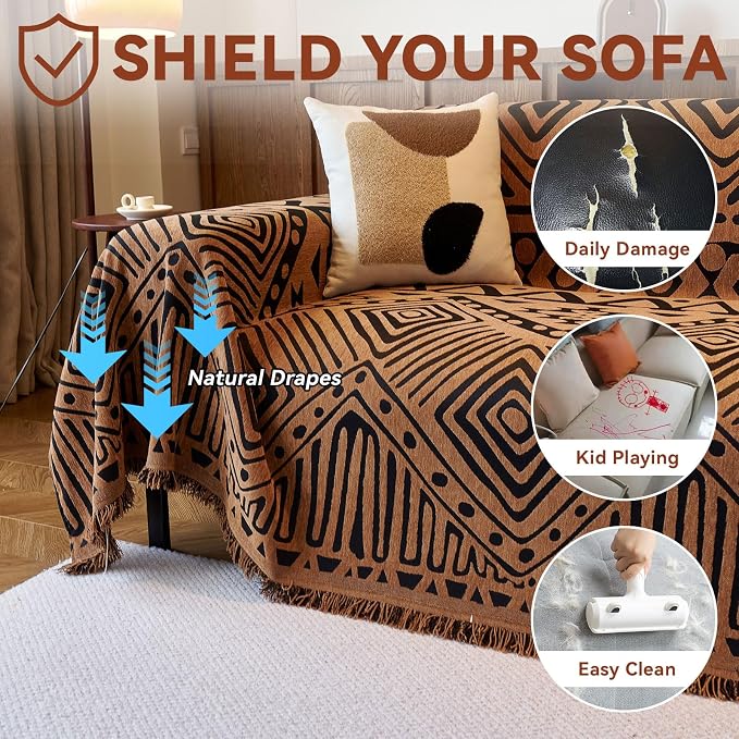VClife Boho Couch Covers Washable Sofa Cover - Image 6