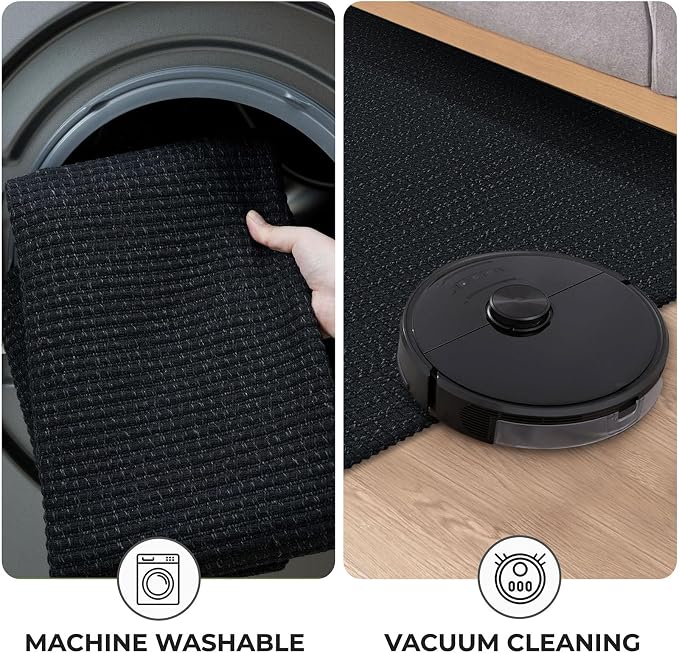 KOZYFLY Washable Area Rug 5x7 ft Rubber Backed Non Slip Rugs - Image 7