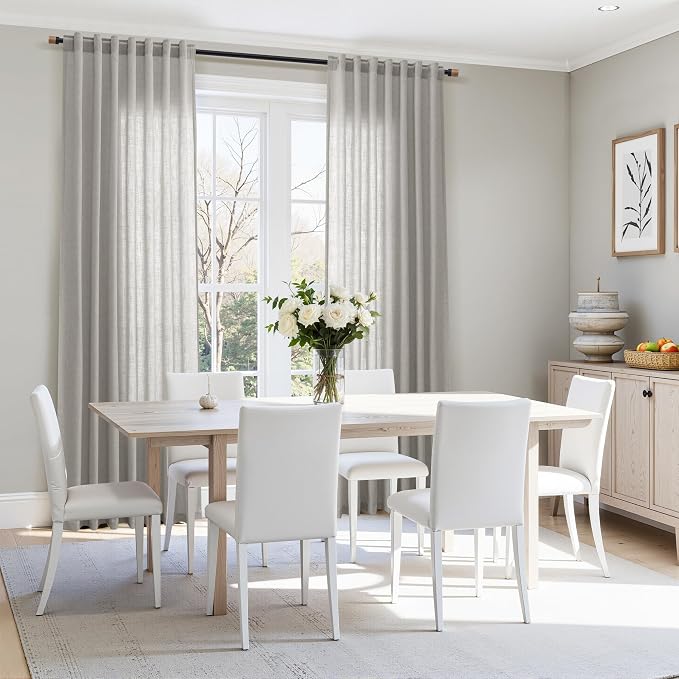 Light Gray Linen Curtains 72 Inches Long - Image 7