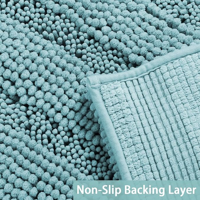 Turquoize Luxury Chenille Bath Rug - Image 4
