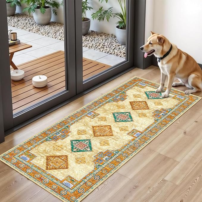 Tritard 100% Non Slip Kitchen Rugs Sets of 3 Washable Boho Kitchen Mats - Image 8