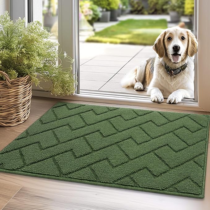 hicorfe Indoor Doormat, Front Back Door Mat TPR Backing Non Slip Mats 20"x31.5" by Hicorfe