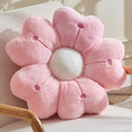 Flower Throw Pillow, Cute Daisy Cherry Blossom Flower Shaped Pink Throw Pillow by Vdoioe