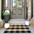 IOHOUZE Buffalo Plaid Checkered Rug 2x3 Ft Front Door Mats, Washable Area Rugs by iOhouze