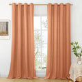 BGment Terracotta Linen Curtains by BGment
