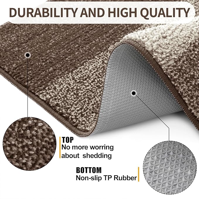 Kitinjoy Indoor Outdoor Door Mat, 40x32 Non-Slip Absorbent Dirt Trapper - Image 3