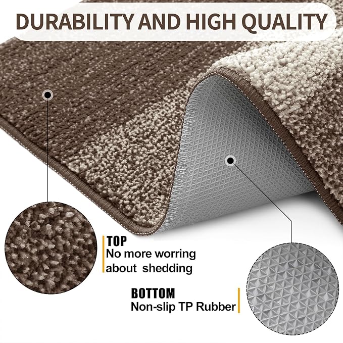 Kitinjoy Indoor Outdoor Door Mat, 48x30 Non-Slip Absorbent Dirt Trapper - Image 3
