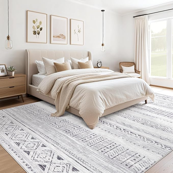 cotiled 7x9 Area Rug Living Room: Washable Boho Rugs - Image 2