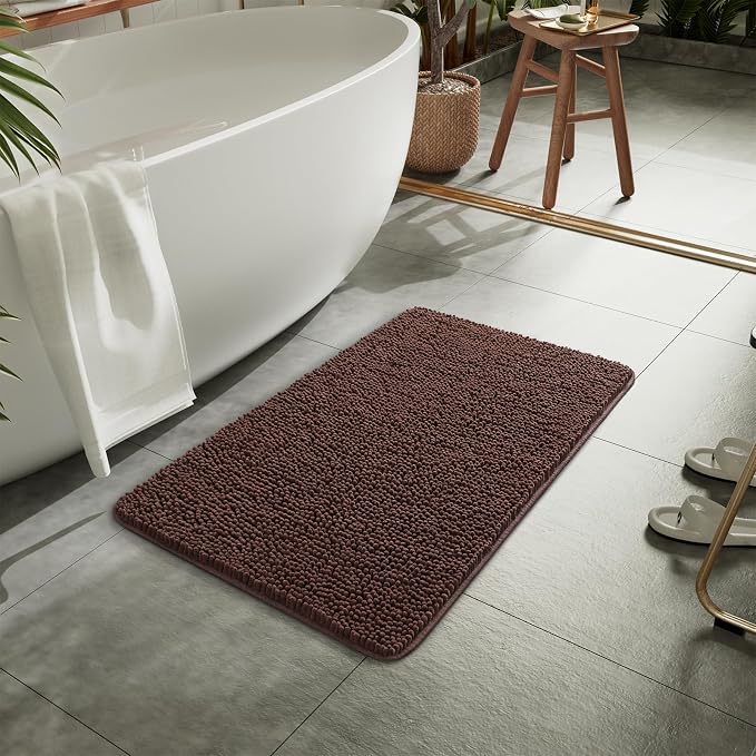 LOCHAS Luxury Bathroom Rug Shaggy Bath Mat 20 x 30 Inch, Washable Non Slip Bath - Image 7