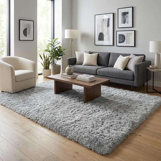 Merelax Soft Modern Indoor Large Shaggy Rug - Image 7