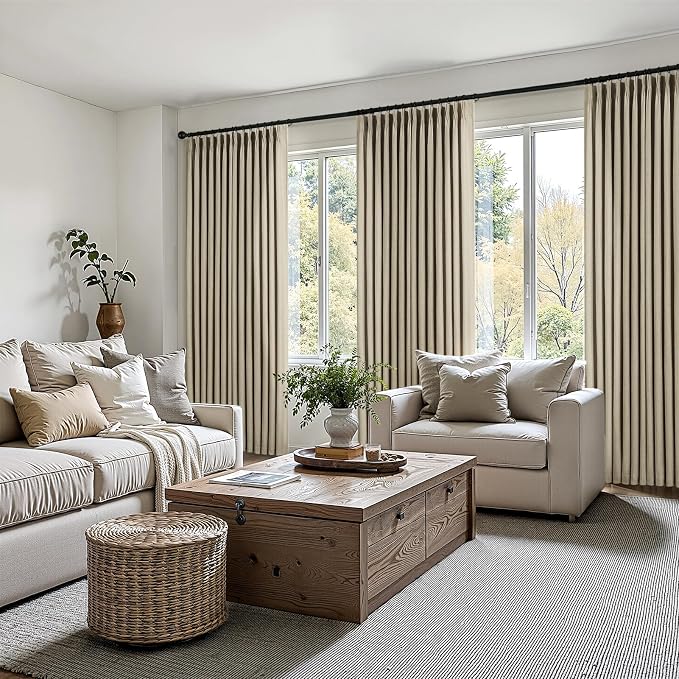 Topfinel 94 Inches Long Pinch Pleated Semi Sheer Curtains - Image 6