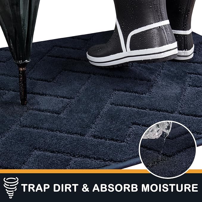 PURRUGS Dirt Trapping Door Mat 24" x 84", Non-Slip Machine Washable Entry Rug - Image 5