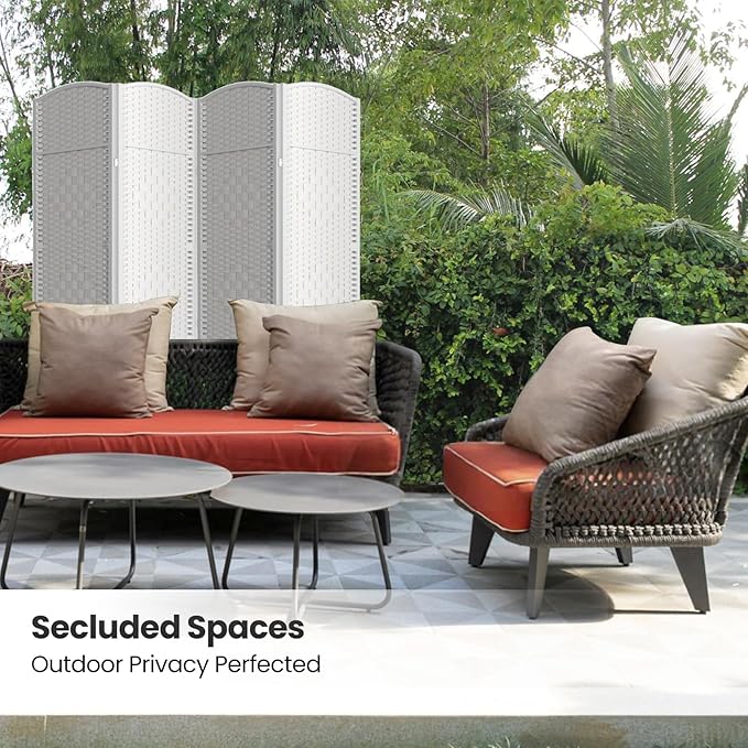 4 Panel Room Divider, 6Ft Folding Privacy Screen, Tall - Image 5