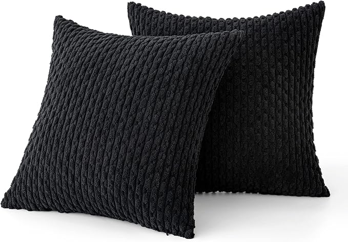 MIULEE Pack of 2 Decorative Throw Pillow Covers 18x18 Inch Soft Boho Striped - Image 6