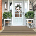 IOHOUZE Striped Area Rug 4'x6' Front Door Rugs Washable Area Rug by iOhouze
