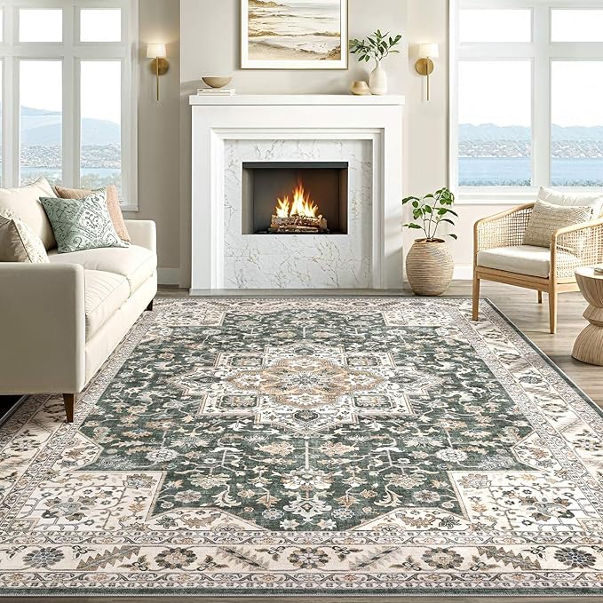 Vintage Living Room Area Rug 10x14 - Image 5