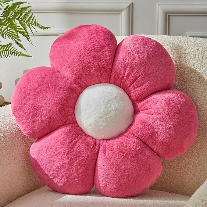 Flower Pillow, Flower Throw Pillow 19.6In Daisy Pillow Cute Flower Shaped by Vdoioe