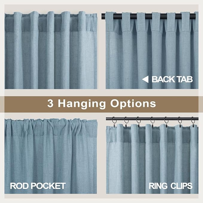 Country Blue Curtains 54 Inch Length - Image 5