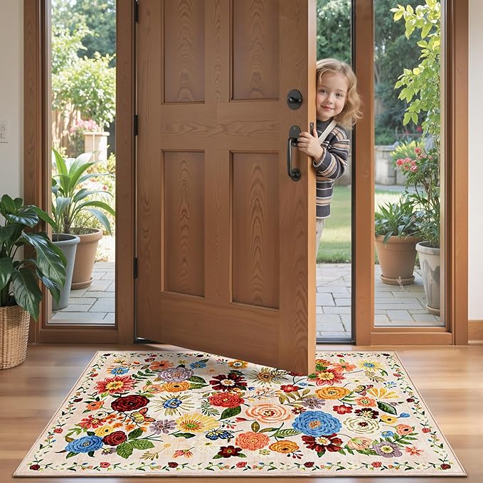 2x4 Entryway Runner Rugs, Non Slip Washable Rugs - Image 2
