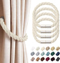 NICEEC 4 Pack Strong Magnetic Curtain Tiebacks Modern Simple Style Drape Tie by NICEEC