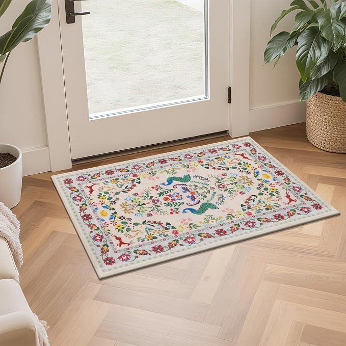 HEBE Washable Kitchen Rugs Sets of 3, Non Slip Absorbent Kitchen Rugs and Mats - Image 9