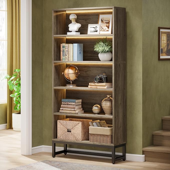 Tribesigns Tall Bookcase Bookshelf, 70.8" Large Bookcases Organizer - Image 4