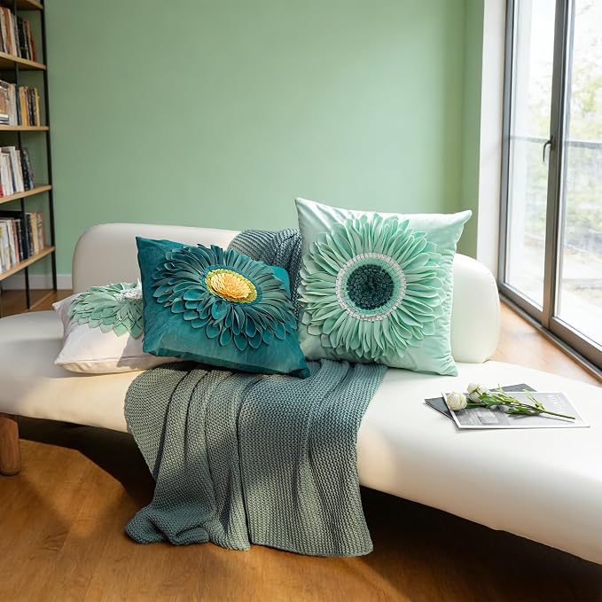 OiseauVoler 3D Sunflower Throw Pillow Cover Decorative Handmade Cushion Cover - Image 4