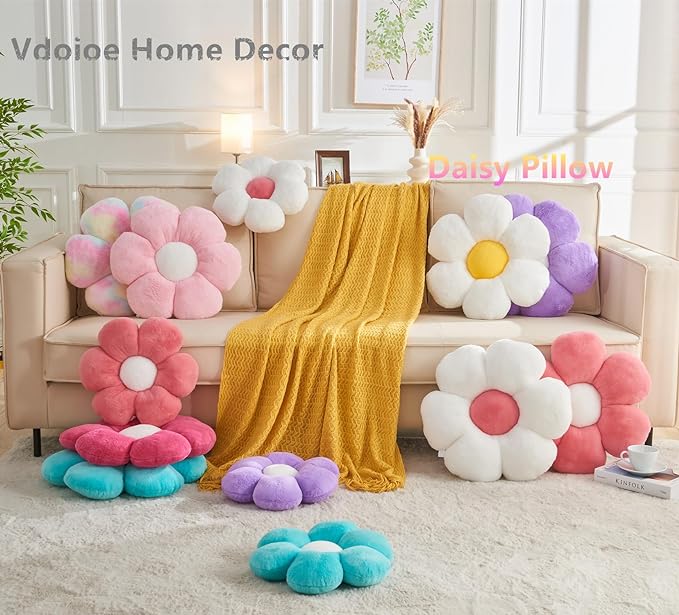 Daisy Shaped Throw Pillow - Image 3