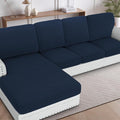 H.VERSAILTEX Sectional Couch Covers 1 Piece Chaise Slipcover L Shape Separate by HVERSAILTEX