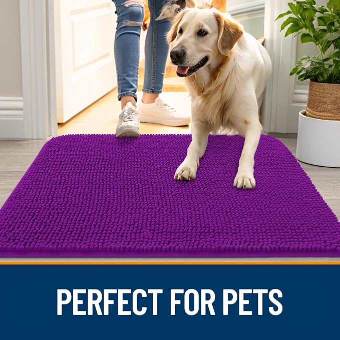 OLANLY Dog Door Mat for Muddy Paws 44x24, Absorbs Moisture and Dirt, Absorbent - Image 6