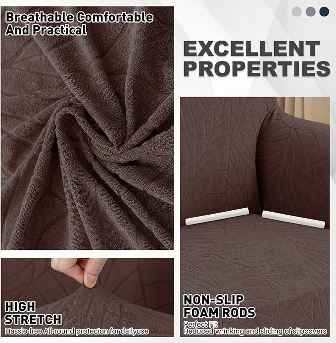 YEMYHOM Couch Cover Latest Jacquard Design High Stretch Sofa Covers - Image 3