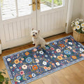 RELEANY Floral Nursery 2x5 Area Rugs Washable Print Boho Cute Carpet Non Slip by RELEANY