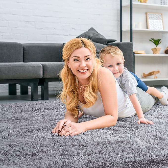 Merelax Soft Modern Indoor Large Shaggy Rug - Image 4