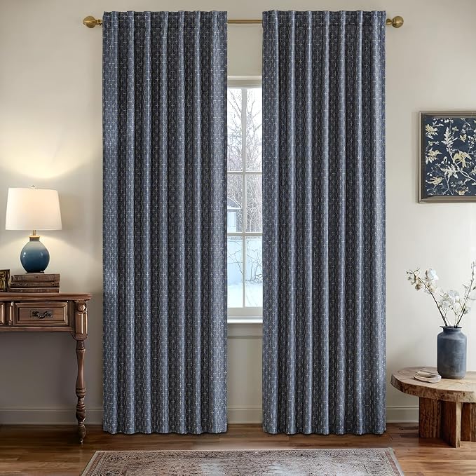 MIULEE Decorative Back Tab Linen Curtains - Image 2