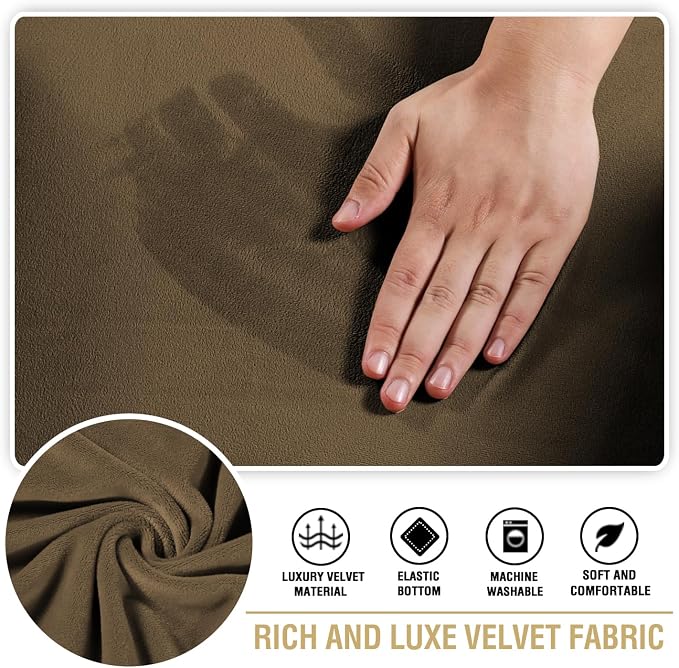 H.VERSAILTEX Stretch Velvet T Cushion Chair Covers - Image 5