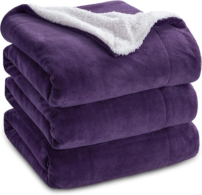 Bedsure GentleSoft Sherpa Fleece Blanket Queen Size by BEDSURE