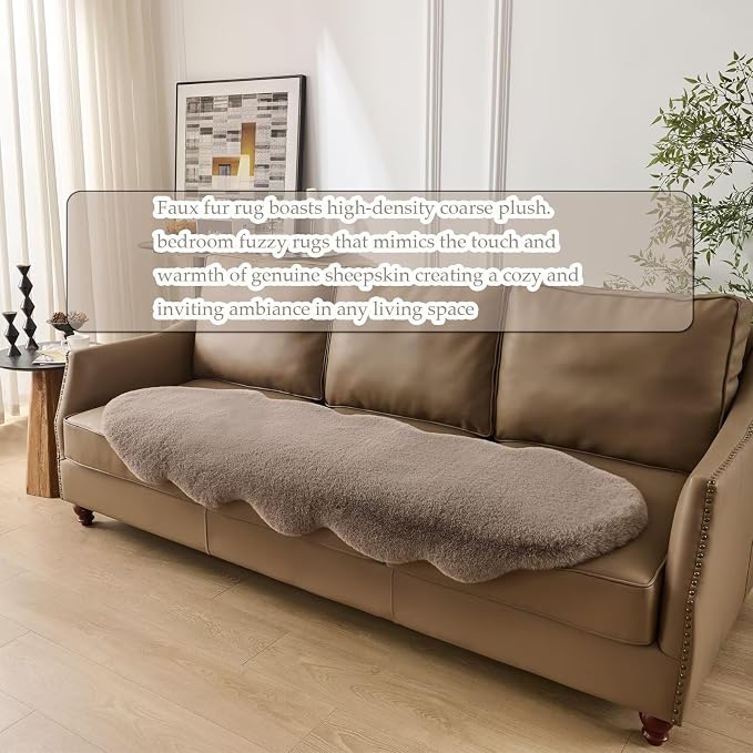 1700GSM Fuzzy Faux Sheepskin Fur Area Rug, Extra Soft Faux Fur Mat, Fluffy - Image 7