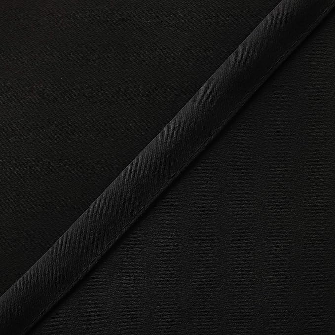 Hiasan Black Valance Curtains Blackout Rod Pocket Window Curtain Valances - Image 4