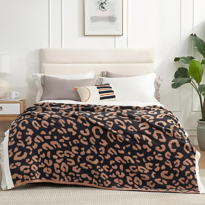 Snuggle Sac Ultra Soft Blanket Black Leopard Twin Size - Image 5