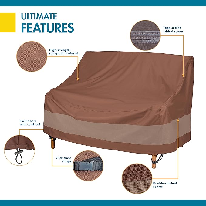 DUCKCOVERS Ultimate Waterproof Patio Loveseat Cover, Durable Outdoor Sofa Cover - Image 5