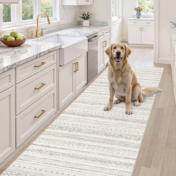 cotiled Hallway 2.6x10 Runner Rugs: Washable Boho Rugs - Image 4