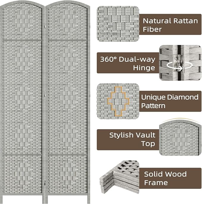HALLYBEE Room Divider for Space Separation, Room Dividers and Folding Privacy - Image 4