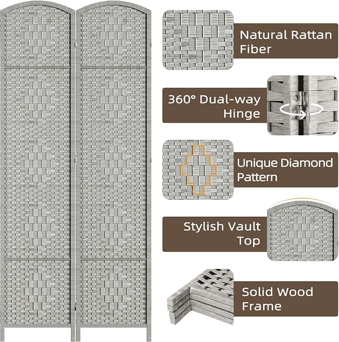 HALLYBEE Room Divider for Space Separation, Room Dividers and Folding Privacy - Image 4
