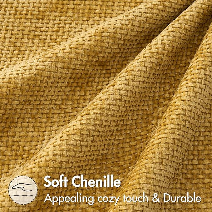 MIULEE Pack of 2 Lumbar Couch Throw Pillow Covers 20x12 Inch Neutral Gold - Image 8