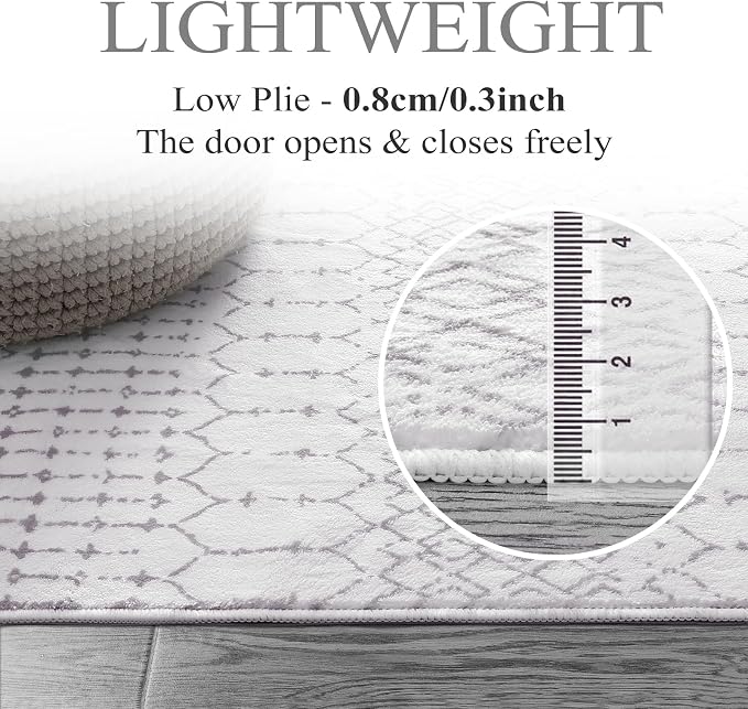 Lahome Moroccan Door Rugs for Entryway Indoor 2x3 Non-Slip Washable Front Door - Image 5