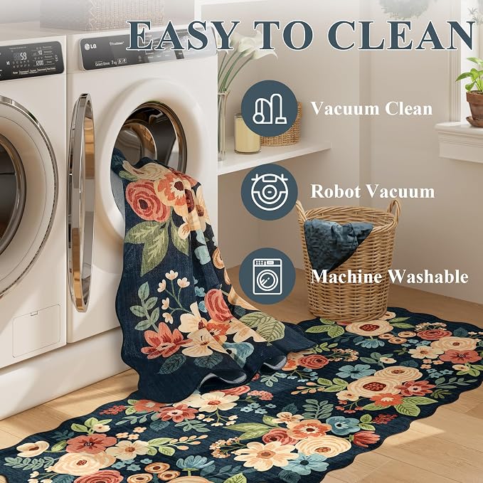 DUKINO 2x10 Runner Rug for Hallway, Washable Kitchen Rug - Image 5