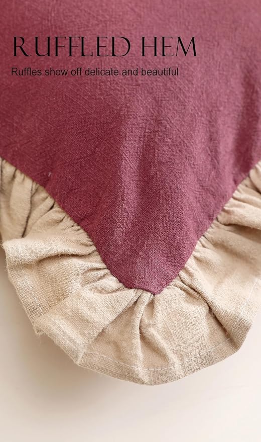 patdrea Rhodo Shabby Chic Decorative Throw Pillow Covers 12x20 Set of 2 - Image 5