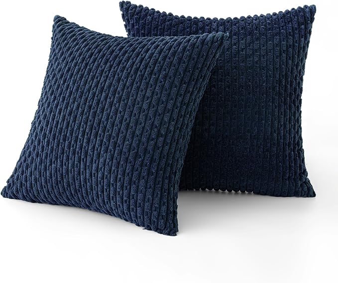 MIULEE Pack of 2 Decorative Throw Pillow Covers 20x20 Inch Soft Boho Striped - Image 6